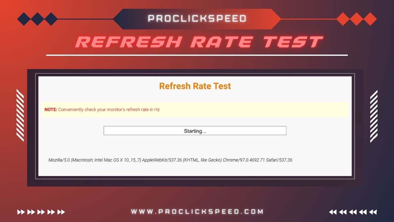 REFRESH RATE TEST